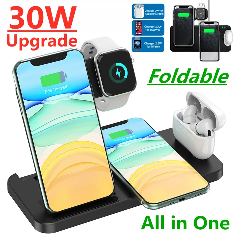 30W 4 in 1 Qi Wireless Charger Stand For iPhone 13 11 12 X 8 Apple Watch Pencil Fast Charging Station for Airpods 3 Pro iWatch
30W 4 in 1 Qi Wireless Charger Stand For iPhone 13 11 12 X 8 Apple Watch Pencil Fast Charging Station for Airpods 3 Pro iWatch