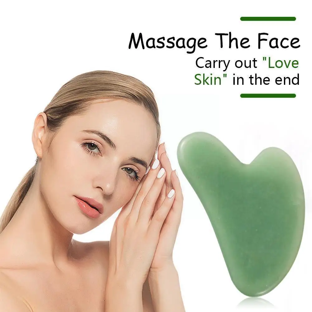 

Jade Gua Sha Board инструмент для гуаша в форме сердца, инструмент для всего тела, для соскабливания, для угревания, универсальный предмет, инструме...