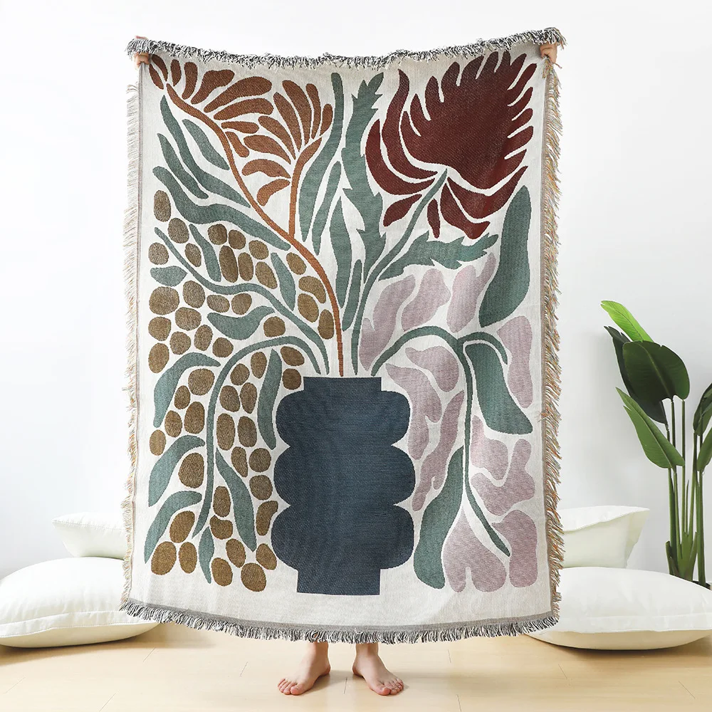 Цветочный плед из полиэстера/хлопка
Цветочный плед из полиэстера/хлопка