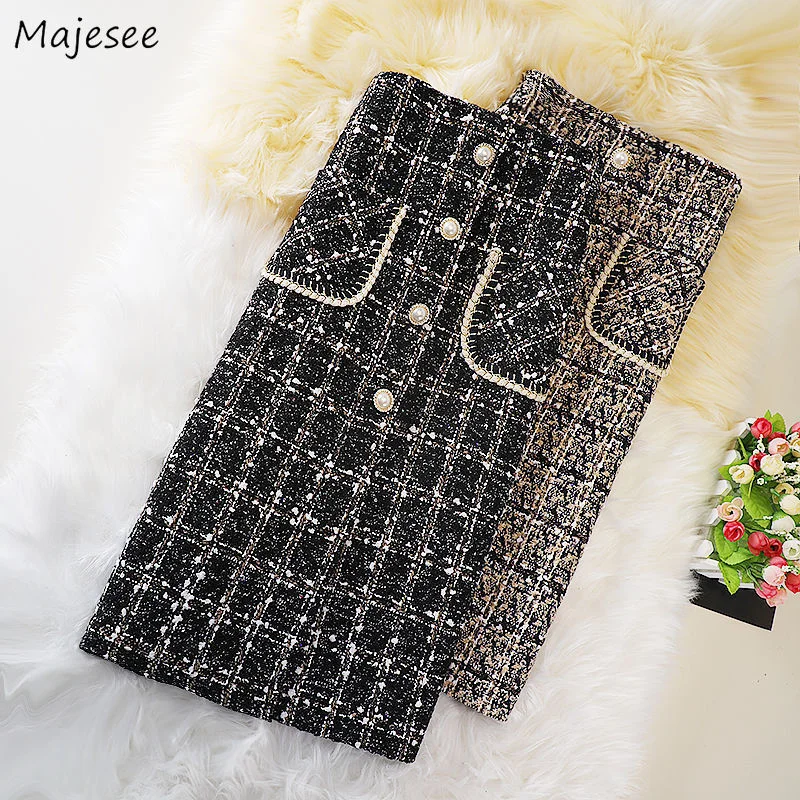 Skirts Women Winter Popular Trendy All-match Split Korean Style Plaid All-match Office Ladies New Design Warm Cozy Elegant Ins
Skirts Women Winter Popular Trendy All-match Split Korean Style Plaid All-match Office Ladies New Design Warm Cozy Elegant Ins