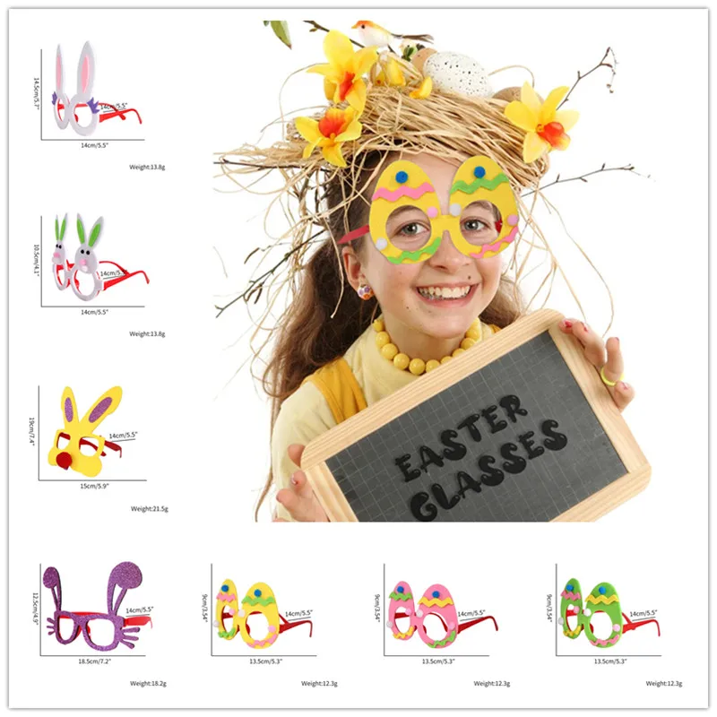 Happy Easter Glasses Glitter Non-woven Easter Decoration Kids Children Bunny Egg Chick Glasses Easter Gifts Supplies Party Decor
Happy Easter Glasses Glitter Non-woven Easter Decoration Kids Children Bunny Egg Chick Glasses Easter Gifts Supplies Party Decor