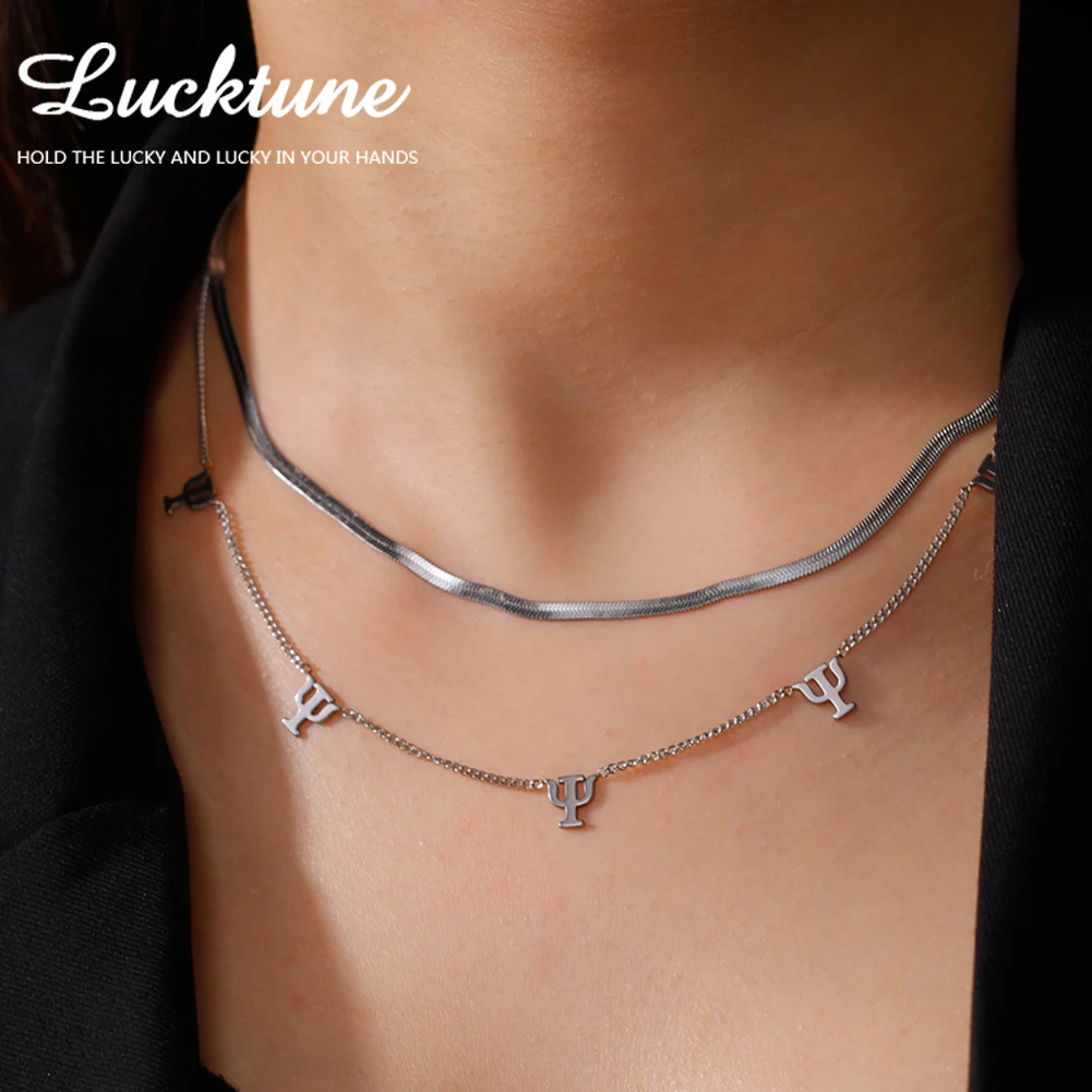 Lucktune Psychology PSI Symbol Snake Chain Necklace for Women Stainless Steel Greek Letter Pendant Necklace Choker Jewelry Gift
Lucktune Psychology PSI Symbol Snake Chain Necklace for Women Stainless Steel Greek Letter Pendant Necklace Choker Jewelry Gift