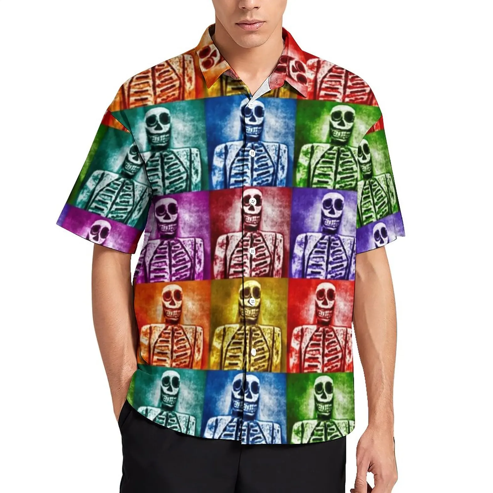 Colorful Skeleton Casual Shirt Pop Art Print Beach Loose Shirt Hawaiian Funny Blouses Short Sleeve Printed Oversize Clothes
Colorful Skeleton Casual Shirt Pop Art Print Beach Loose Shirt Hawaiian Funny Blouses Short Sleeve Printed Oversize Clothes