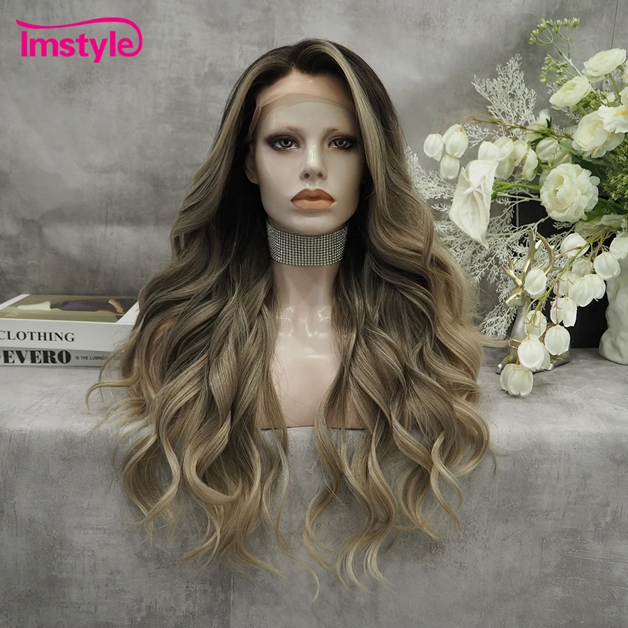 Imstyle Ombre Brown Wig Synthetic Lace Front Wig Long Natural Wavy Black Root Daily Blonde Wigs For Women Heat Resistant Fiber
Imstyle Ombre Brown Wig Synthetic Lace Front Wig Long Natural Wavy Black Root Daily Blonde Wigs For Women Heat Resistant Fiber