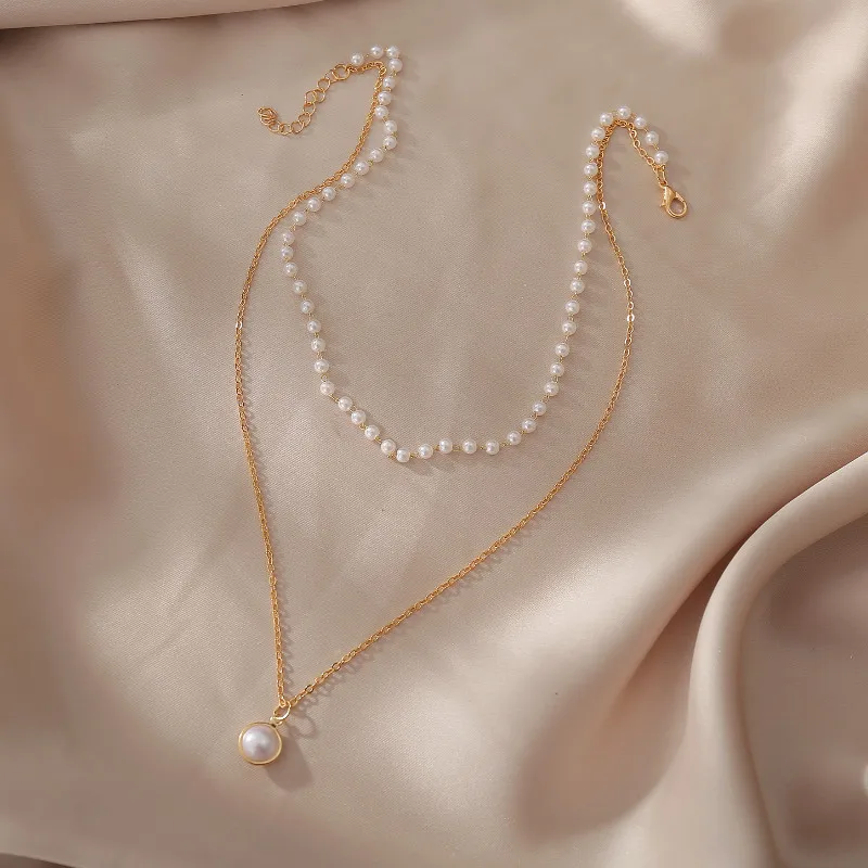 Vintage Faux Pearl Vintage Double Layer Clavicle Chain Necklace for Women Party Jewelry
Vintage Faux Pearl Vintage Double Layer Clavicle Chain Necklace for Women Party Jewelry
