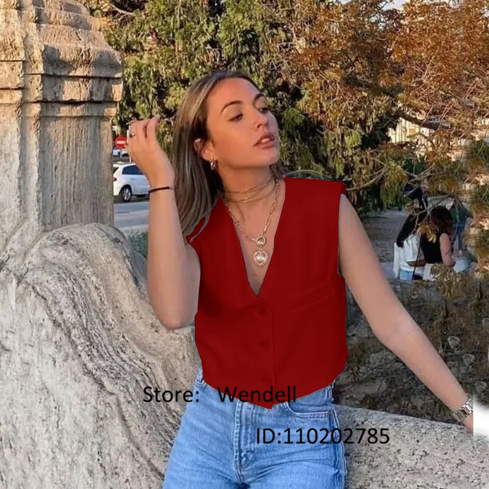 Women's Vest V-neck Single-breasted Elegant Loose Sleeveless Jacket for Party Shopping Rarf Jeans Best Selling Product 2023 Trf
Women's Vest V-neck Single-breasted Elegant Loose Sleeveless Jacket for Party Shopping Rarf Jeans Best Selling Product 2023 Trf