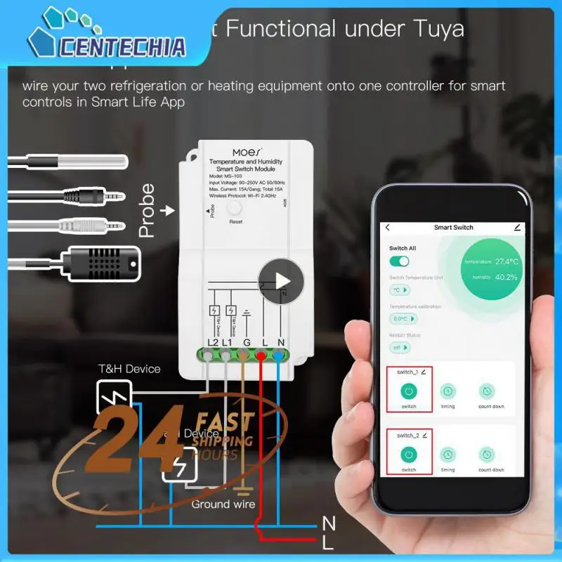 Multifunctional Smart Temperature Humidity Wide Compatibility Kept Constant Tuya Wifi Tuya Smart Sensor Switch Module
Multifunctional Smart Temperature Humidity Wide Compatibility Kept Constant Tuya Wifi Tuya Smart Sensor Switch Module