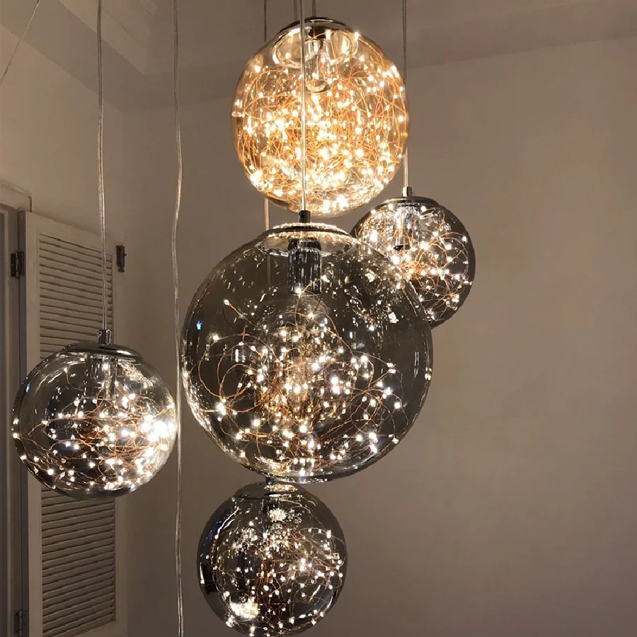 Modern Living Room/Bedroom/Restaurant Pendant Light Nordic Gypsophila Led Decoration Glass Ball Pendant Lights Indoor Lighting
Modern Living Room/Bedroom/Restaurant Pendant Light Nordic Gypsophila Led Decoration Glass Ball Pendant Lights Indoor Lighting