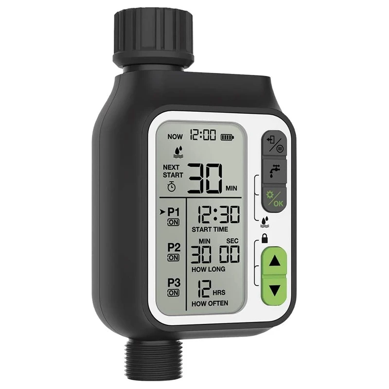Programmable Hose Watering Timer, Digital Irrigation Timer, IP65 Waterproof Automatic Sprinkler Timer For Garden Lawn
Programmable Hose Watering Timer, Digital Irrigation Timer, IP65 Waterproof Automatic Sprinkler Timer For Garden Lawn