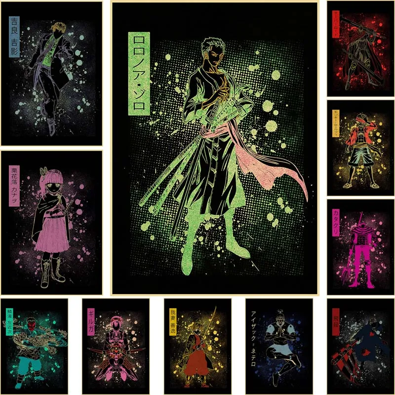 Vintage Anime Figure Posters Kraft Paper Bleach Demon Slayer Wall Art Picture Home Bedroom Decor Bar Cafe Decorative Paintings
Vintage Anime Figure Posters Kraft Paper Bleach Demon Slayer Wall Art Picture Home Bedroom Decor Bar Cafe Decorative Paintings