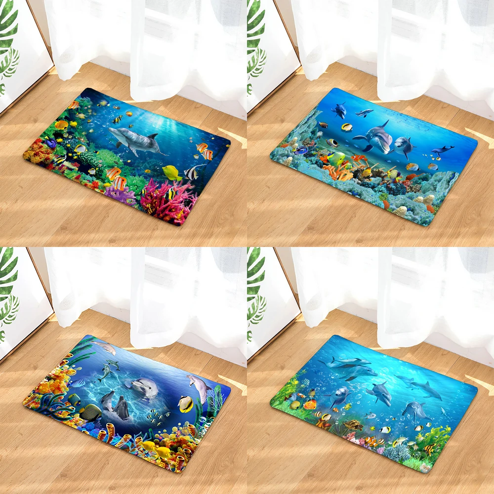 3D Printed Cartoon Ocean Dolphin Sea Beach Non-Slip Bath Mat 60*40cm For Bathroom Carpet Rugs Flannel Kitchen Toilet Door Mat
3D Printed Cartoon Ocean Dolphin Sea Beach Non-Slip Bath Mat 60*40cm For Bathroom Carpet Rugs Flannel Kitchen Toilet Door Mat