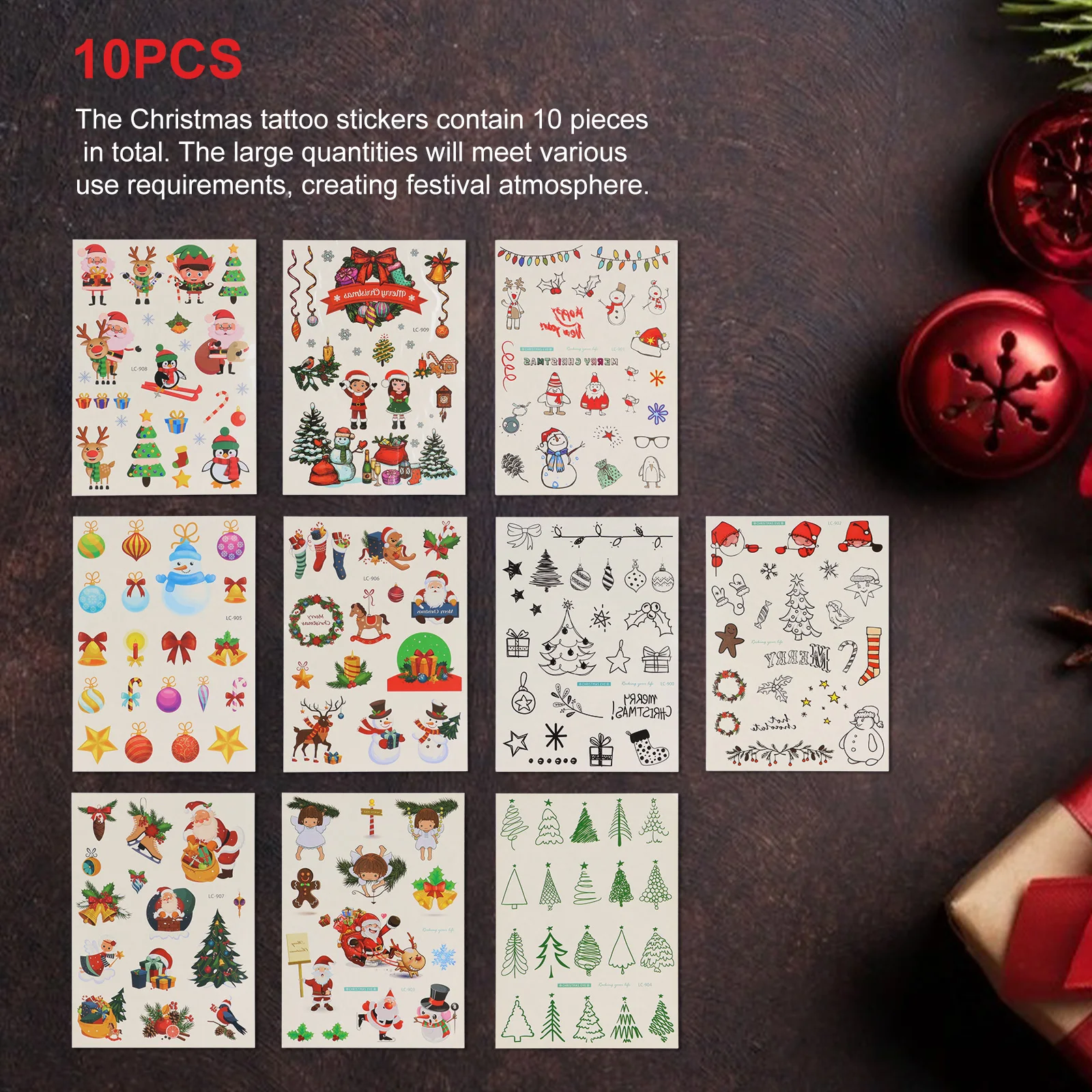 10pcs Christmas Tattoo Stickers Holiday Party Small Fresh Children Temporary Kids Arms Diy Body Art Cartoon Collection Mermaid A
10pcs Christmas Tattoo Stickers Holiday Party Small Fresh Children Temporary Kids Arms Diy Body Art Cartoon Collection Mermaid A