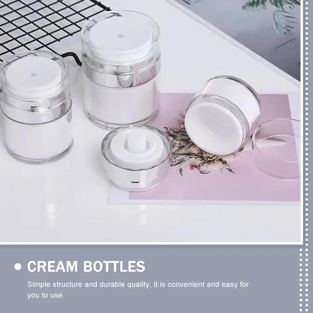 Pump Cream Airless Bottle Jar Container Empty Lotion Jars Cosmetic For Bottles Face Dispenser Travel Containers Leakproof
Pump Cream Airless Bottle Jar Container Empty Lotion Jars Cosmetic For Bottles Face Dispenser Travel Containers Leakproof