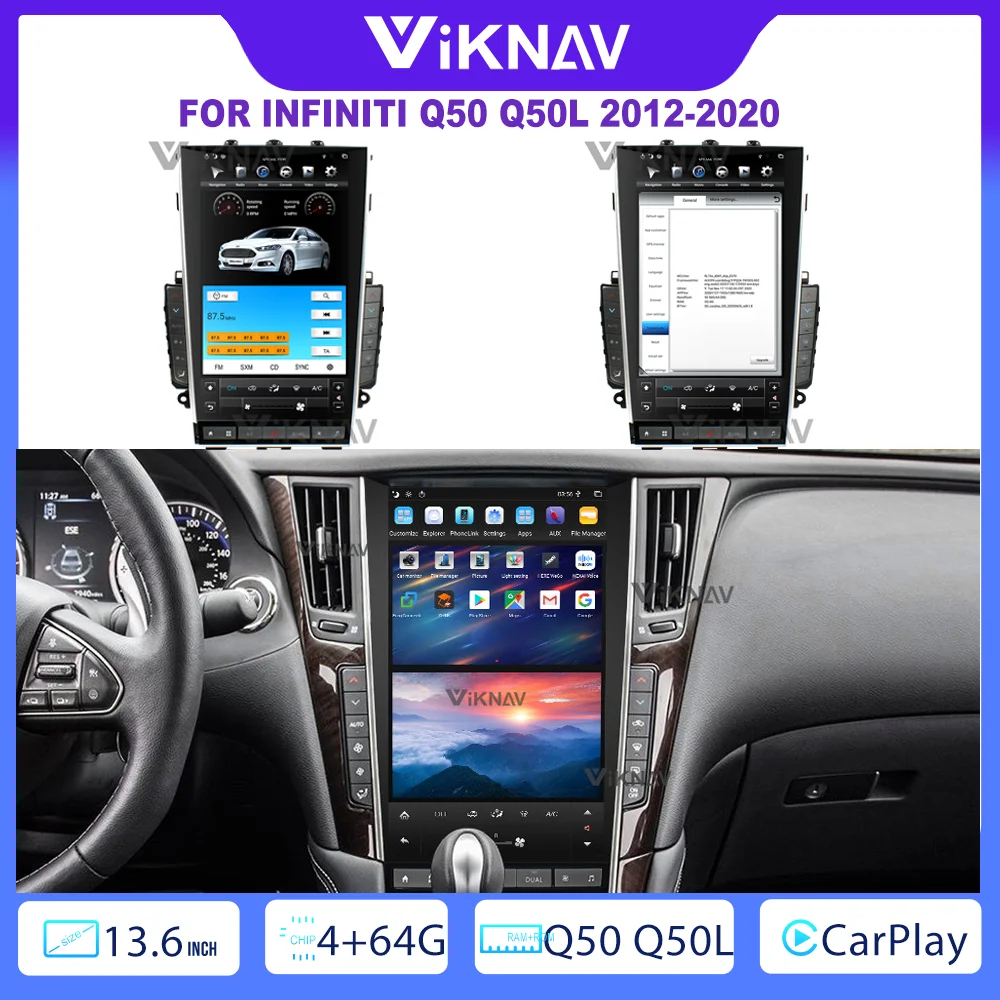 Автомагнитола 2 Din, DVD, Android, 13,6 дюйма, для Infiniti Q50, Q50L, 2012-2020, Gps-навигация, мультимедийная система Tesla, вертикальный экран
Автомагнитола 2 Din, DVD, Android, 13,6 дюйма, для Infiniti Q50, Q50L, 2012-2020, Gps-навигация, мультимедийная система Tesla, вертикальный экран