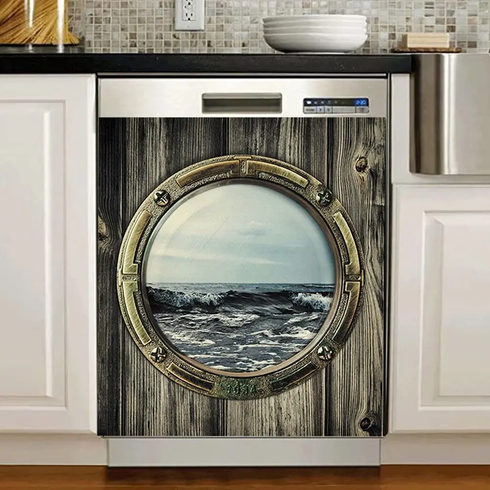 Underwater Sea Dishwasher Magnet Kitchen Decor,Rusty Wood Porthole Dishwasher Cover,3D Porthole Window Fridge Magnetic Refrigera
Underwater Sea Dishwasher Magnet Kitchen Decor,Rusty Wood Porthole Dishwasher Cover,3D Porthole Window Fridge Magnetic Refrigera