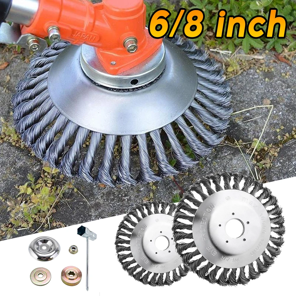 K50 6/8 Inch Weed Brush Cutter Head Lawn Mower Universal Grass Trimmer Head Steel Wire Wheel Brush Disc Garden Trimmer Heads
K50 6/8 Inch Weed Brush Cutter Head Lawn Mower Universal Grass Trimmer Head Steel Wire Wheel Brush Disc Garden Trimmer Heads
