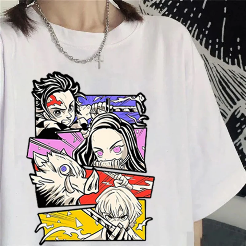 Women T Shirts Anime Cartoon Print T Shirt Women Demon Slayer Kimetsu No Yaiba Clothes Streetwear Tops Summer Black T-shirt
Women T Shirts Anime Cartoon Print T Shirt Women Demon Slayer Kimetsu No Yaiba Clothes Streetwear Tops Summer Black T-shirt