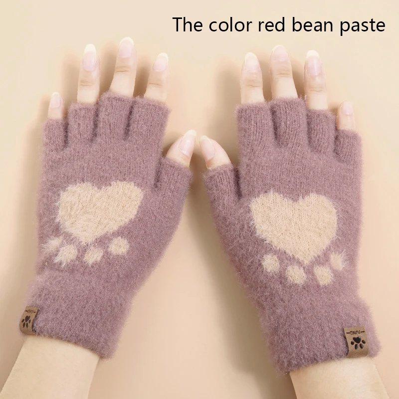 Fashion girls warm knitted gloves plush mittens Winter gloves plush short fingerless gloves Ladies plus plush thick gloves gift
Fashion girls warm knitted gloves plush mittens Winter gloves plush short fingerless gloves Ladies plus plush thick gloves gift