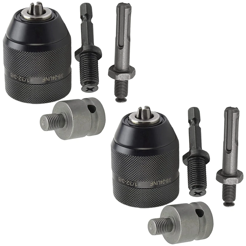 0.8-10Mm Professional Keyless Drill Chuck Adapter 3/8Inch-24 Thread Quick Change Adapter 1/4Inch Hex 1/2Inch
0.8-10Mm Professional Keyless Drill Chuck Adapter 3/8Inch-24 Thread Quick Change Adapter 1/4Inch Hex 1/2Inch