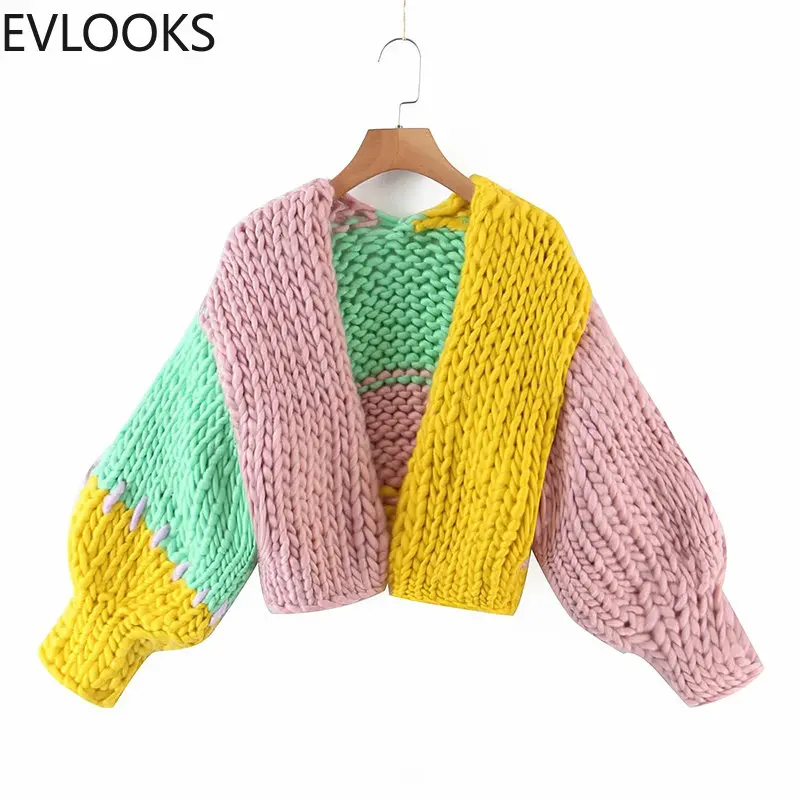 Повседневный укороченный свитер evlook с цветными блоками, женский корейский модный Свободный кардиган с V-образным вырезом и длинным рукавом,...
Повседневный укороченный свитер evlook с цветными блоками, женский корейский модный Свободный кардиган с V-образным вырезом и длинным рукавом,...