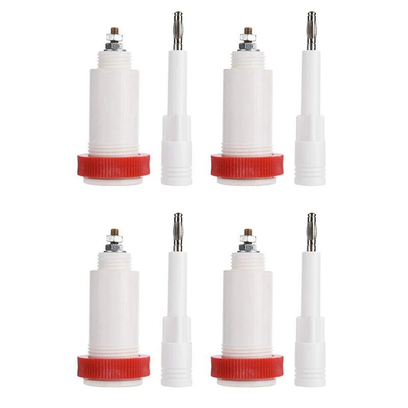 

4 Pairs Of 4 Mm Banana Cross Jack 10Kv -30Kv High Voltage Connector Plug And Socket Power Supply Test Instrument