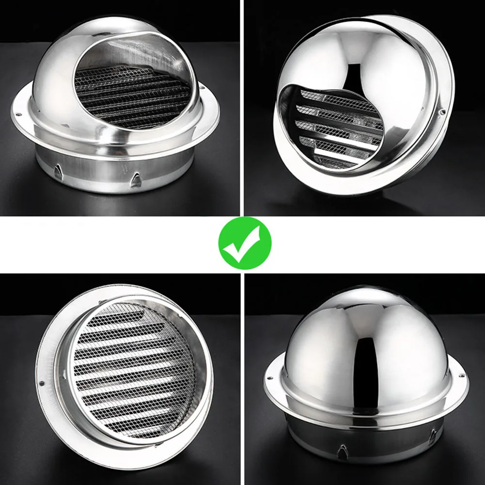 Stainless Steel Exterior Wall Air Vent Grille Round Ducting Ventilation Grilles Heating Cooling Vent Cover Air Vent Cap
Stainless Steel Exterior Wall Air Vent Grille Round Ducting Ventilation Grilles Heating Cooling Vent Cover Air Vent Cap