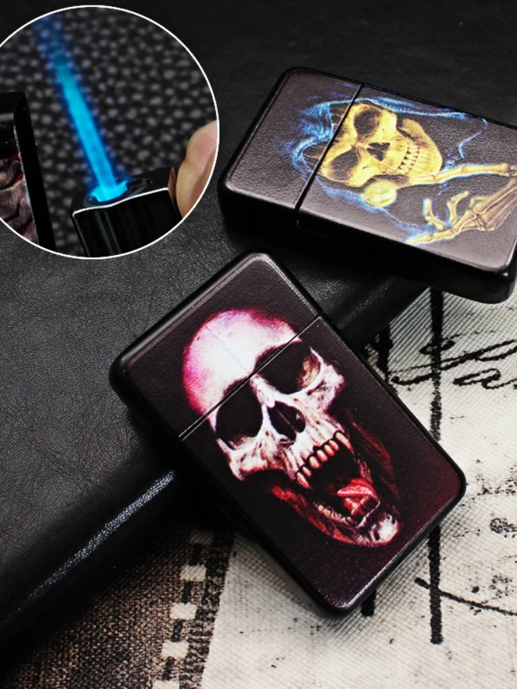 K135 Creative Trend Skull Straight Lighter Personality Metal Windproof Gas Inflatable Lighter Cigarette Lighter Accessories Gift
K135 Creative Trend Skull Straight Lighter Personality Metal Windproof Gas Inflatable Lighter Cigarette Lighter Accessories Gift
