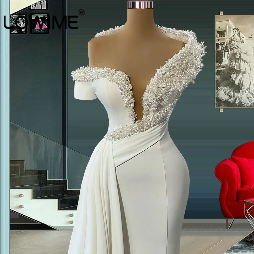 Long Pearls Evening Dress 2022 Elegant Mermaid Style One Shoulder Satin African Women Formal Prom Gowns For Wedding
Long Pearls Evening Dress 2022 Elegant Mermaid Style One Shoulder Satin African Women Formal Prom Gowns For Wedding
