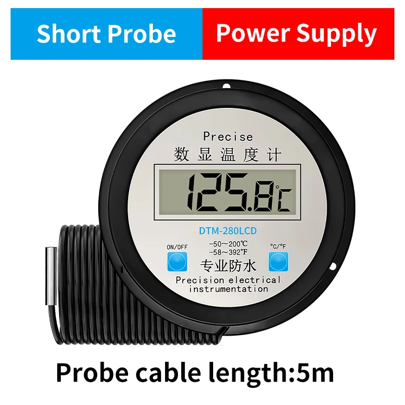 Цифровой термометр для аквакультуры, ЖК-дисплей с водонепроницаемыми зондами из нержавеющей стали для пруда, аквариума, холодильника, манометра
Цифровой термометр для аквакультуры, ЖК-дисплей с водонепроницаемыми зондами из нержавеющей стали для пруда, аквариума, холодильника, манометра
