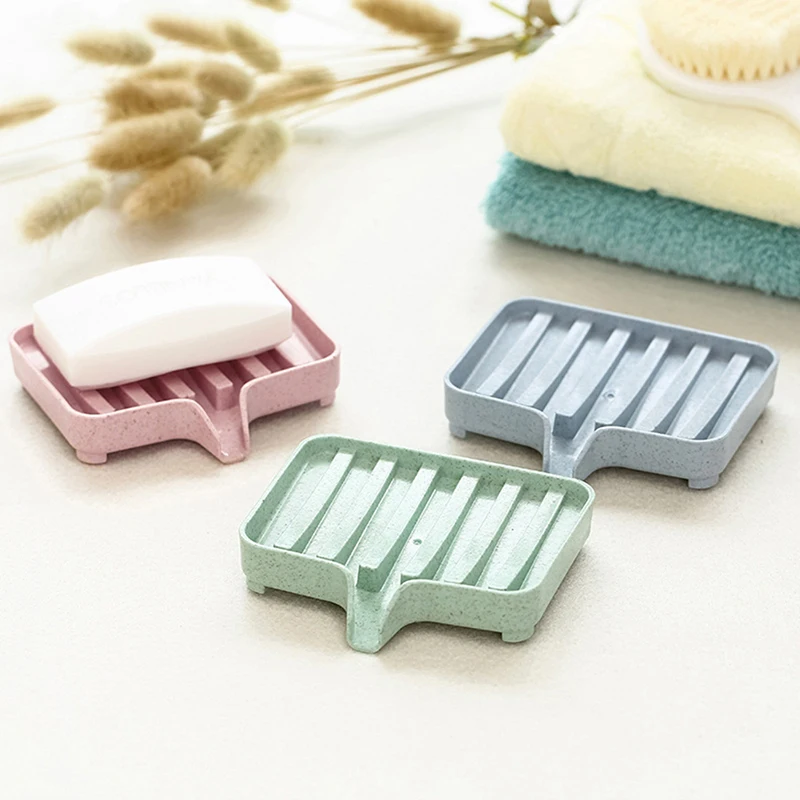 

Drain Soap Dish Sponge Holder PP Wheat Straw Storage Rack Drain Soap Box Tray Soapbox 1 Pcs Shower Soap Tray Tool Soap Dish