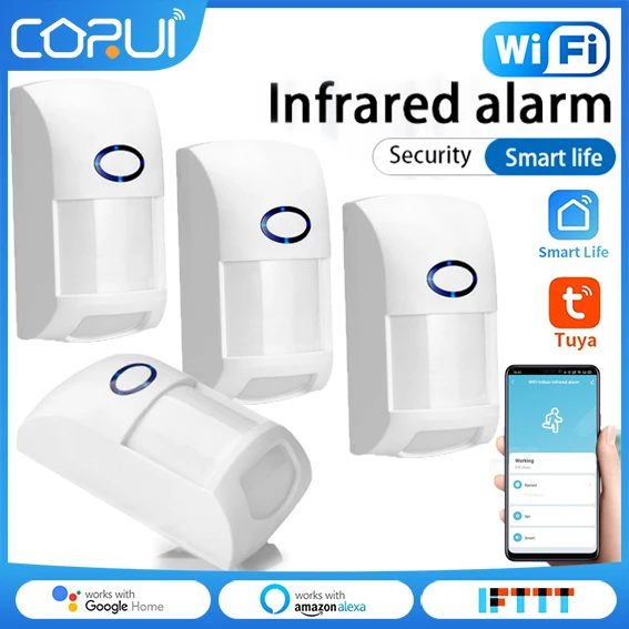 Tuya Wifi Infrared Human Body Alarm Smart Home PIR Motion Sensor Smart Life Home Automation Modules CORUI Security Protection
Tuya Wifi Infrared Human Body Alarm Smart Home PIR Motion Sensor Smart Life Home Automation Modules CORUI Security Protection