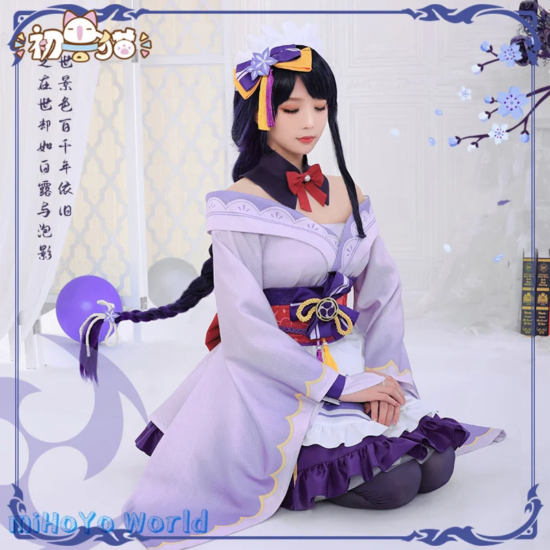MiHoYo Genshin Impact Raiden Shogun Maid Doujin платье Косплей Костюм милое платье горничной для кафе девушка
MiHoYo Genshin Impact Raiden Shogun Maid Doujin платье Косплей Костюм милое платье горничной для кафе девушка