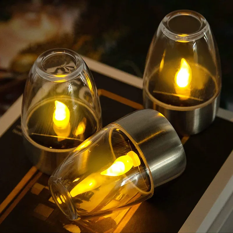 Solar lights outdoor patio LED stainless steel candle lights lawn deck decorative night lights ambient lights
Solar lights outdoor patio LED stainless steel candle lights lawn deck decorative night lights ambient lights
