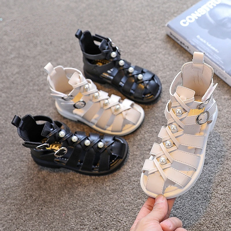 Girl's Sandals Summer Peep Toe Pearl Braid Bohemia Style Holiday Children Flats Hollow Out Fashion Kids Sliders Toddler Shoes
Girl's Sandals Summer Peep Toe Pearl Braid Bohemia Style Holiday Children Flats Hollow Out Fashion Kids Sliders Toddler Shoes