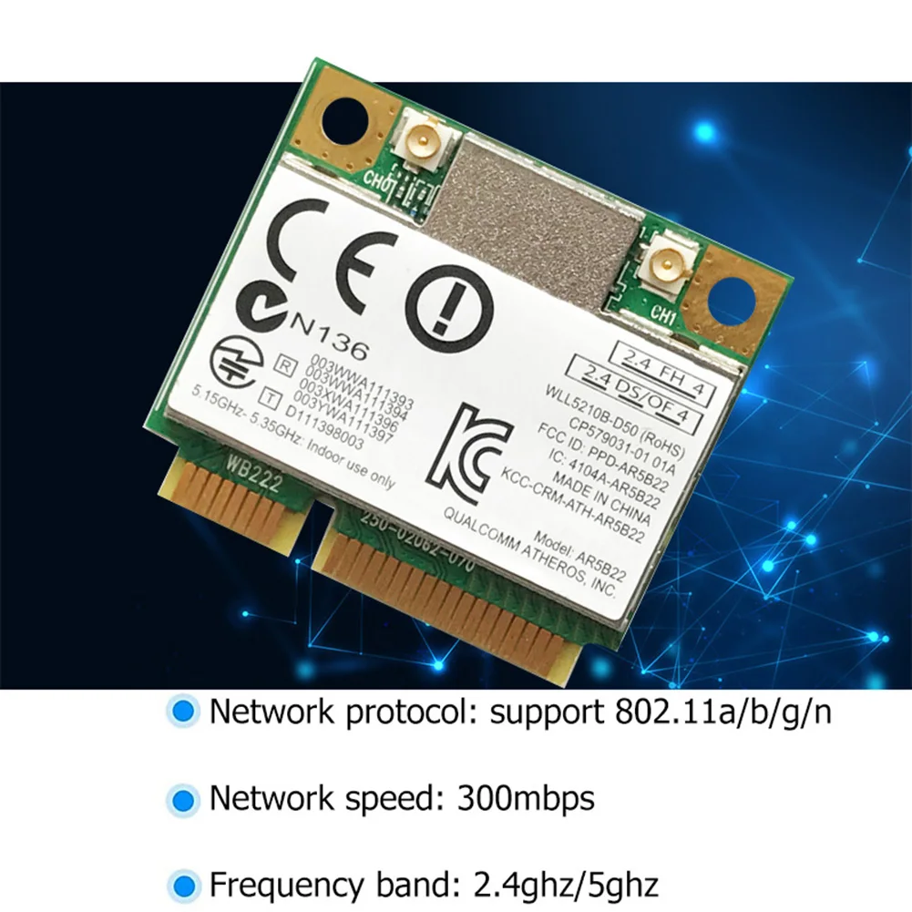 1-5 шт. мини PCIe 300M + Bluetooth 4,0 WLAN Wi-Fi беспроводная сетевая карта для настольного компьютера сетевая карта 300M мини PCI-E Wi-Fi адаптер
1-5 шт. мини PCIe 300M + Bluetooth 4,0 WLAN Wi-Fi беспроводная сетевая карта для настольного компьютера сетевая карта 300M мини PCI-E Wi-Fi адаптер