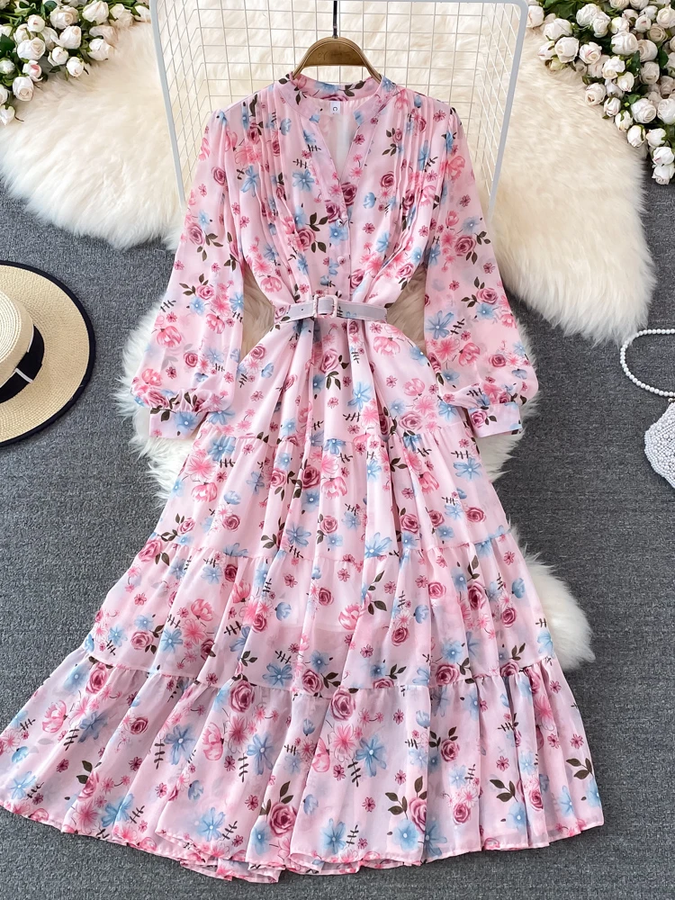 Women Elgeant Party Dress Spring Autumn Sweet Floral Long Sleeve Print Dresses Ladies Fashion V-Neck A-Line Evening Beach robe
Women Elgeant Party Dress Spring Autumn Sweet Floral Long Sleeve Print Dresses Ladies Fashion V-Neck A-Line Evening Beach robe