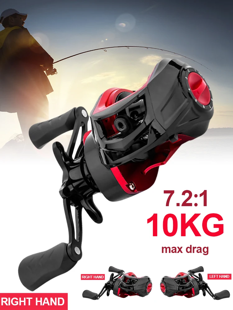 Bait casting Fishing Reel 10KG Max Drag Baitcasting Reel 7.2:1 Gear Ratio Metal Spool 19+1 Ball Bearing Fishing Casting Reel
Bait casting Fishing Reel 10KG Max Drag Baitcasting Reel 7.2:1 Gear Ratio Metal Spool 19+1 Ball Bearing Fishing Casting Reel