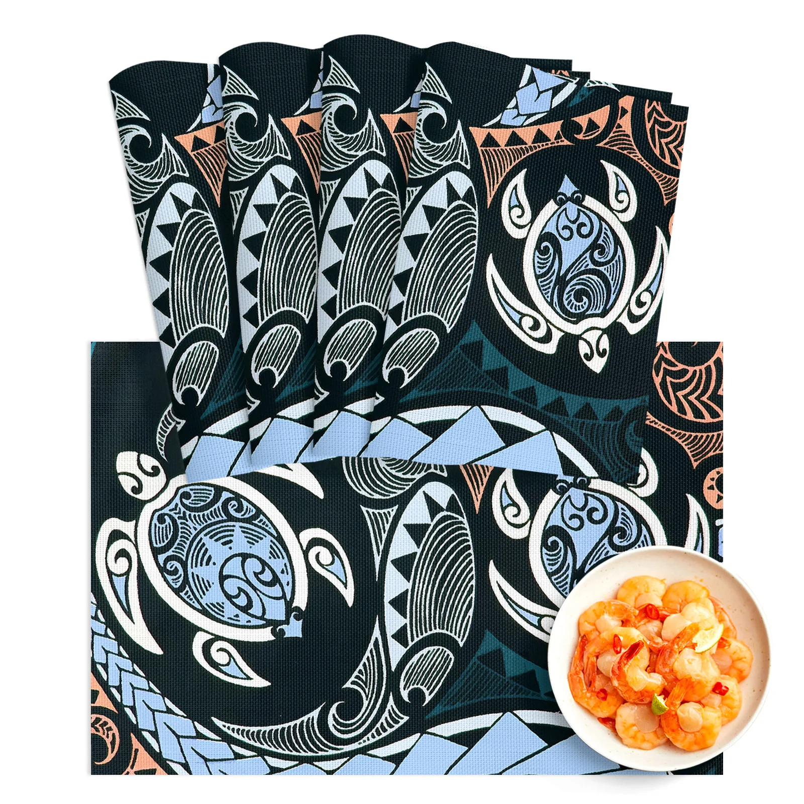 4/6Pcs PVC Placemats Ethnic Polynesian Texture Flower Sea Turtle Blue Dining Disc Pads Bowl Coasters Plate Kitchen Table Mats
4/6Pcs PVC Placemats Ethnic Polynesian Texture Flower Sea Turtle Blue Dining Disc Pads Bowl Coasters Plate Kitchen Table Mats