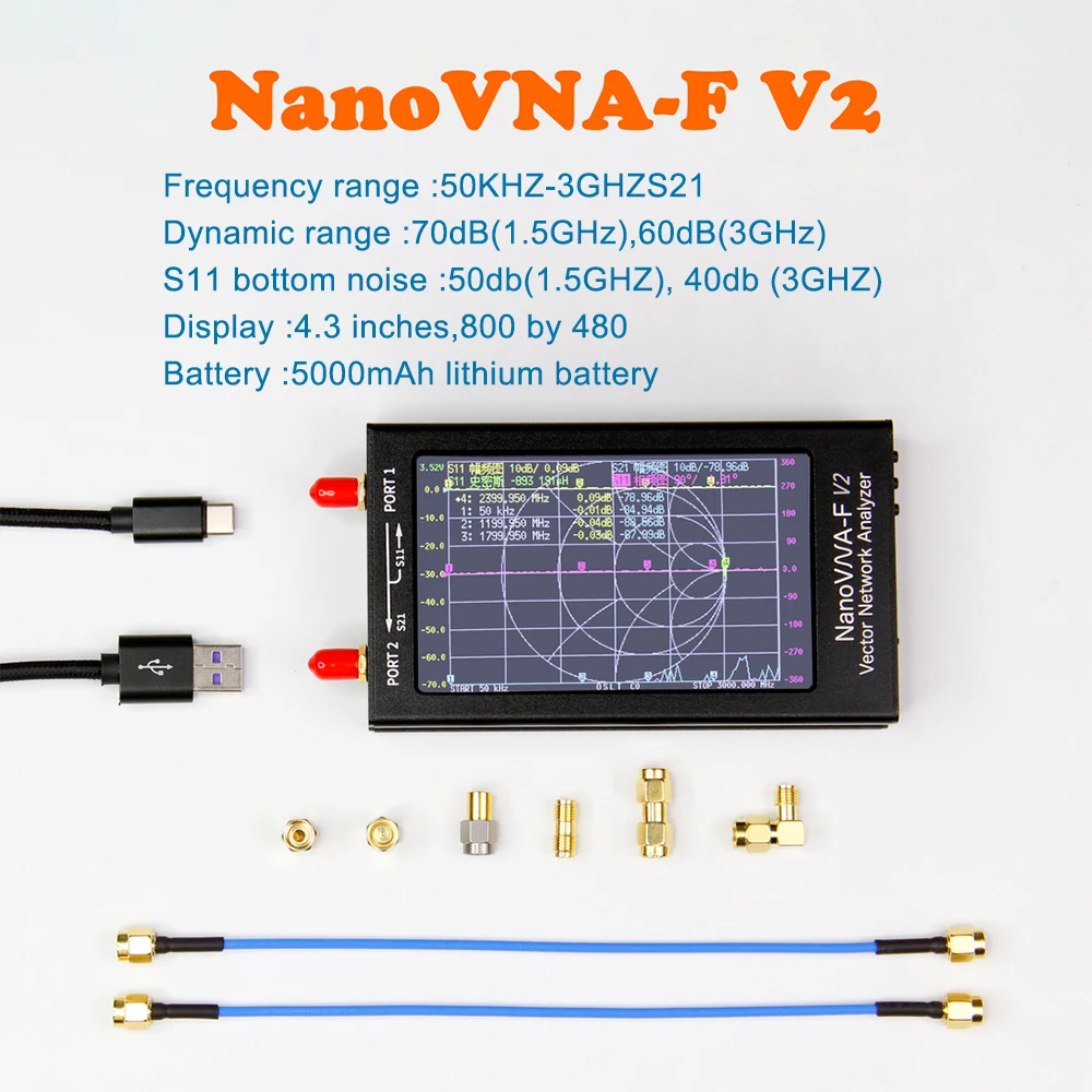 10,1-дюймовый NanoVNA-V2 Векторный анализатор сети 50 кГц-4,3 МГц 3G ЖК-дисплей HF VHF UHF антенна анализатор с высокой точностью батареи
10,1-дюймовый NanoVNA-V2 Векторный анализатор сети 50 кГц-4,3 МГц 3G ЖК-дисплей HF VHF UHF антенна анализатор с высокой точностью батареи
