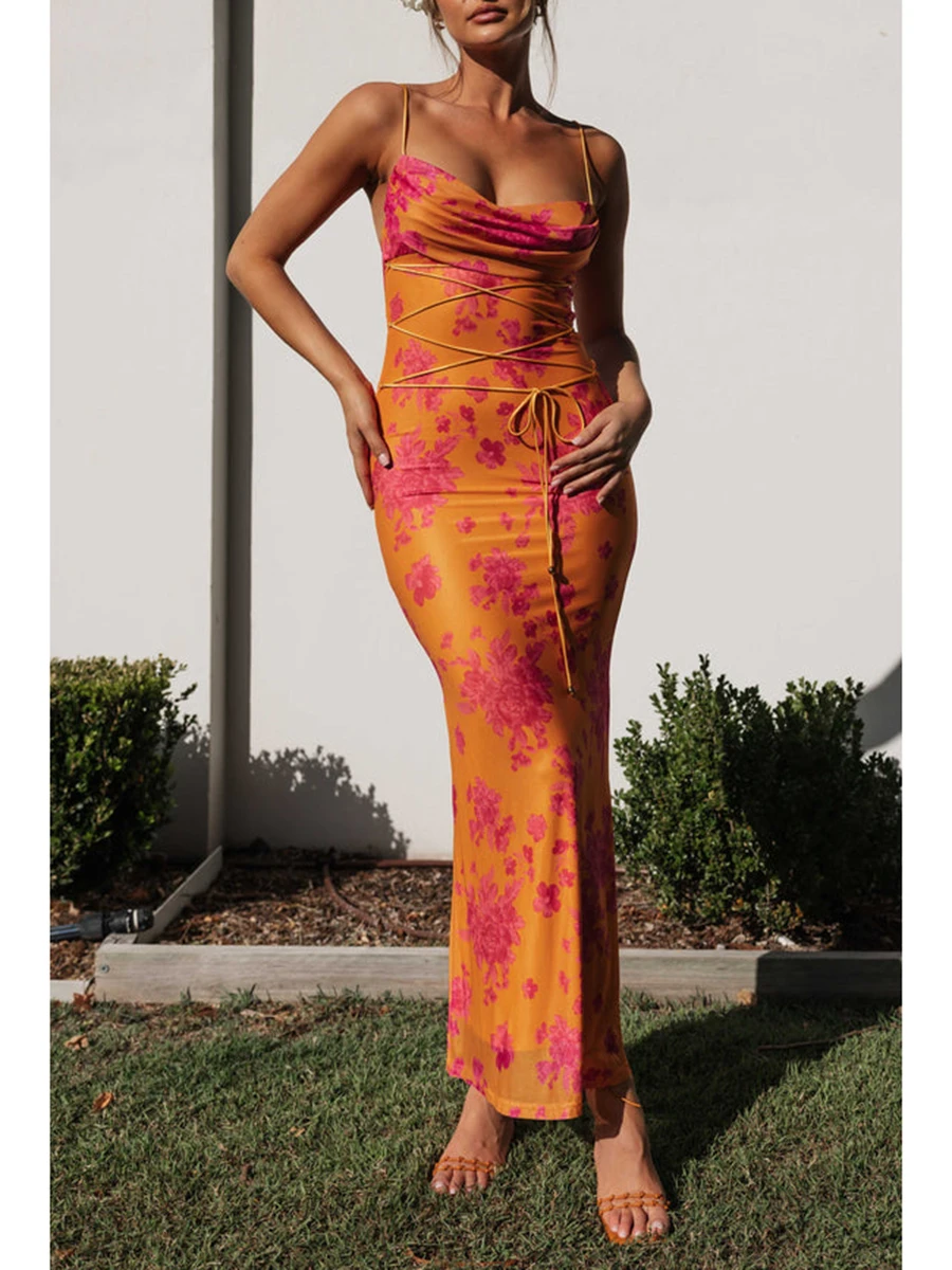 Spaghetti Strap Floral Long Dresses For Women 2023 Boho Beach Dress Fashion Print Casual Long Summer Dress Slip Sundress
Spaghetti Strap Floral Long Dresses For Women 2023 Boho Beach Dress Fashion Print Casual Long Summer Dress Slip Sundress