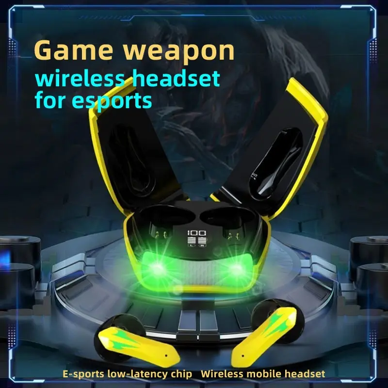 S08 Bluetooth-наушники; Наушники; Беспроводная игровая гарнитура 5,3 с фонариком; Наушники с сенсорным управлением; Уличные наушники с низкой задержкой для игр