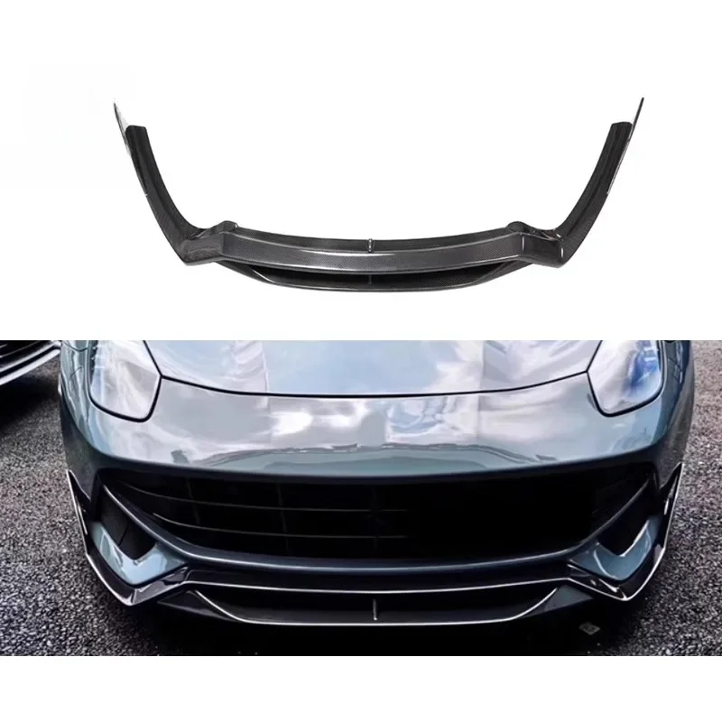 Новый! Для Ferrari F12 DMC Style 2013-2015 Передняя губа из углеродного волокна трехсекционная