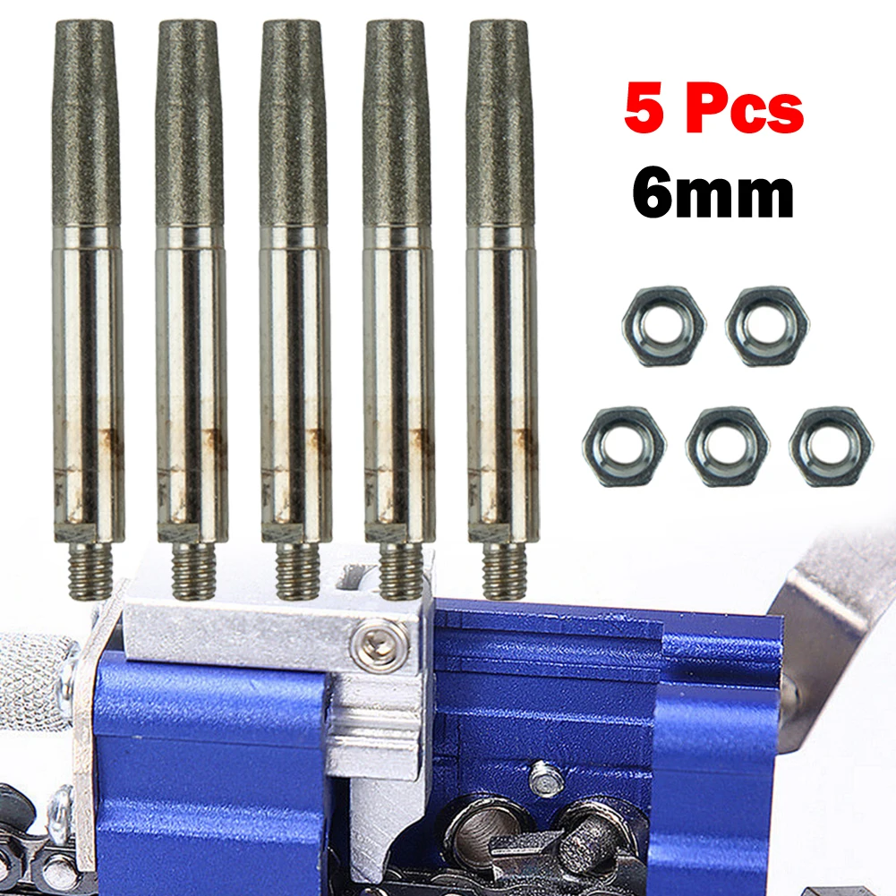 5 Pcs Diamond Coated Grinding Head 6mm Burring Polishing Bit Chainsaw Sharpener Grinder Parts For Garden Tools Accessories
5 Pcs Diamond Coated Grinding Head 6mm Burring Polishing Bit Chainsaw Sharpener Grinder Parts For Garden Tools Accessories
