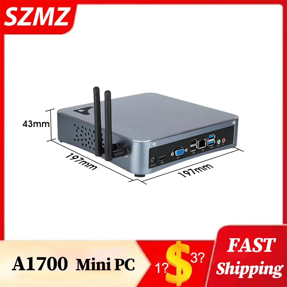 

SZMZ Newest A1700 Mini PC i7-2630 CPU DDR3 16G RAM 256G MSATA SSD Support i7 i5 i3 Processor PGA988 CPU With VGA HD LVDS Header