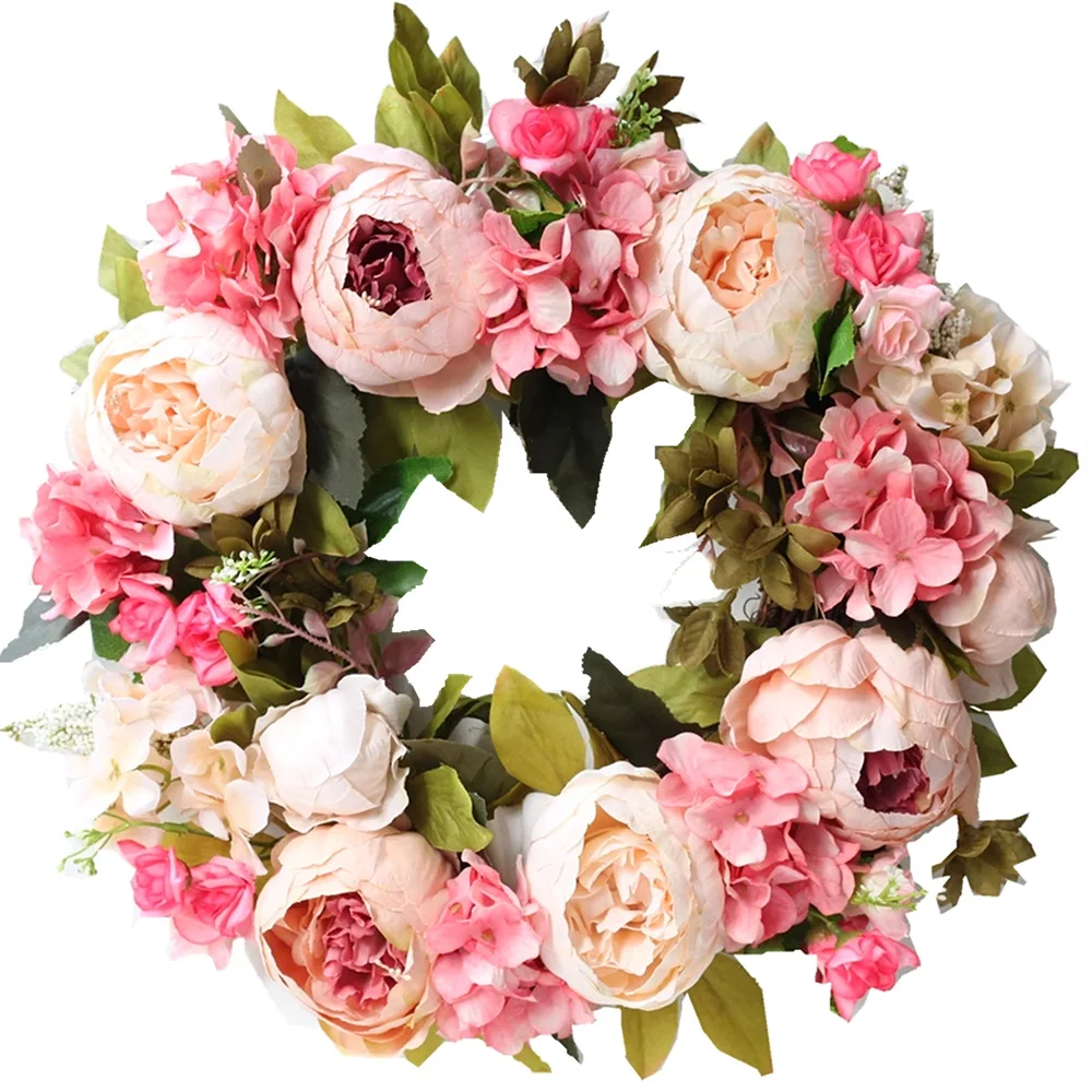 Peony simulated garland Rattan ring decoration Photography props Wedding wreath Flower home door Decoration
Peony simulated garland Rattan ring decoration Photography props Wedding wreath Flower home door Decoration