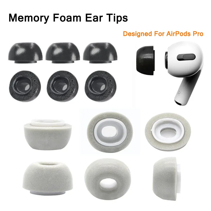 3Pair Noise Reduction Memory Foam Ear Tips For Airpods Pro Replacement Earbuds Cover Protective Earphone Sleeve Earplugs S M L
3Pair Noise Reduction Memory Foam Ear Tips For Airpods Pro Replacement Earbuds Cover Protective Earphone Sleeve Earplugs S M L