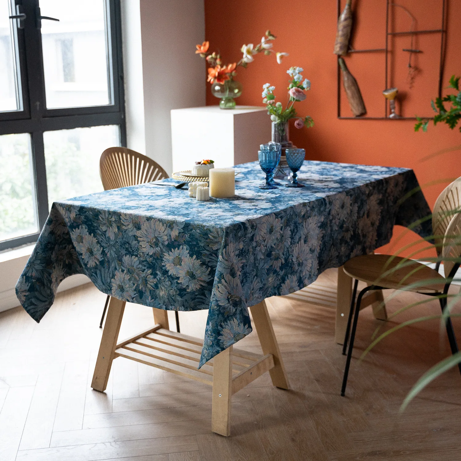 Tablecloth Retro Blue Sunflower Rectangular Cotton and Linen Dustproof Table Cloth Cover Towel Home Decoration
Tablecloth Retro Blue Sunflower Rectangular Cotton and Linen Dustproof Table Cloth Cover Towel Home Decoration