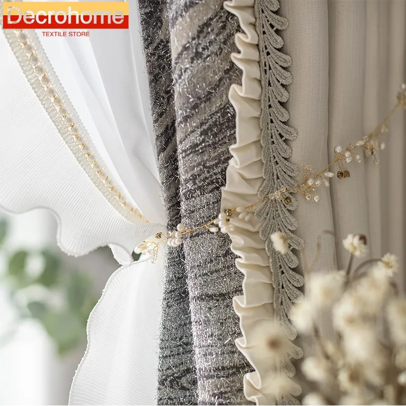 Light Luxury French Retro Silver Jacquard High-precision Blackout Simple Color Matching Curtains for Living Dining Room Bedroom
Light Luxury French Retro Silver Jacquard High-precision Blackout Simple Color Matching Curtains for Living Dining Room Bedroom