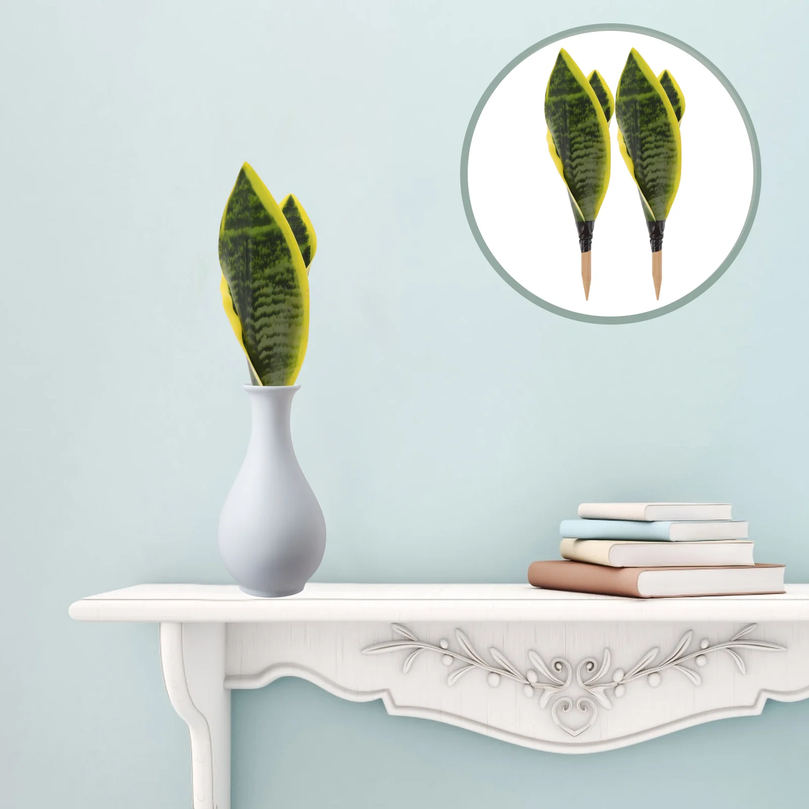 2 Pcs Plastic Plants Outdoors Artificial Tiger Piranha Fake Snake Adorns Leaves 22.5X7.5X6CM Elegant Sansevieria Peva Office
2 Pcs Plastic Plants Outdoors Artificial Tiger Piranha Fake Snake Adorns Leaves 22.5X7.5X6CM Elegant Sansevieria Peva Office