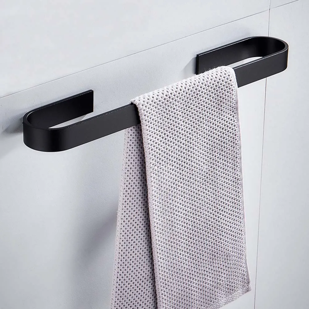 Black Silver Bathroom Hardware Towel Racks Hanger Wall Hanging Towel Bar Organizer Kitchen Storage Shelf Bathroom Holder
Black Silver Bathroom Hardware Towel Racks Hanger Wall Hanging Towel Bar Organizer Kitchen Storage Shelf Bathroom Holder